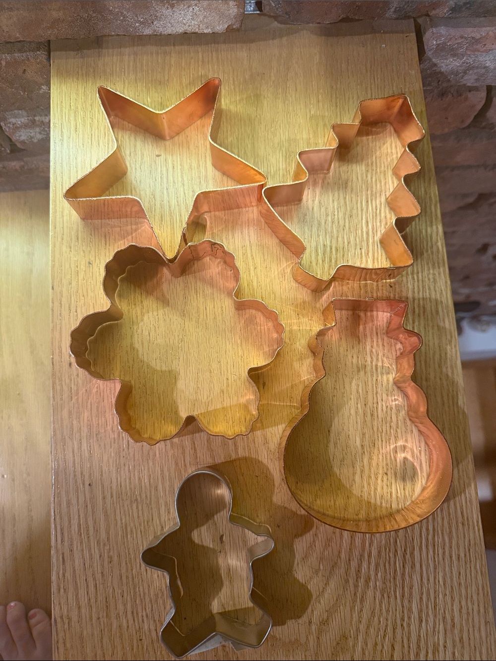 Source Unknown Copper-Tone Festive Cookie Cutter Set